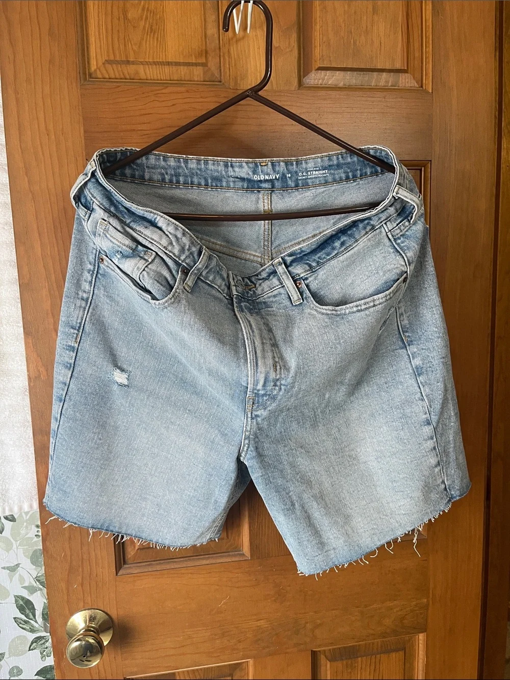 Light Wash Denim Cutoff Shorts